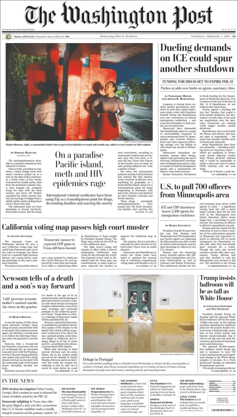 Portada de The Washington Post