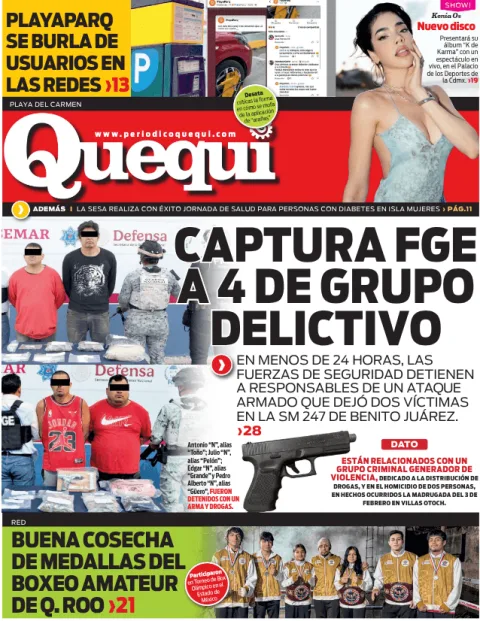 Portada de Quequi (contraportada) del jueves, 5 de febrero de 2026