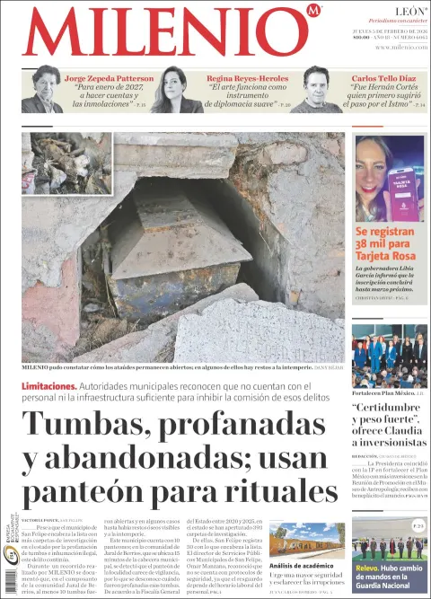 Portada de Milenio Leon del jueves, 5 de febrero de 2026