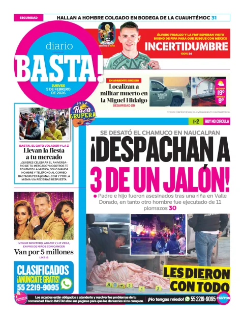 Portada de Basta! (contraportada)