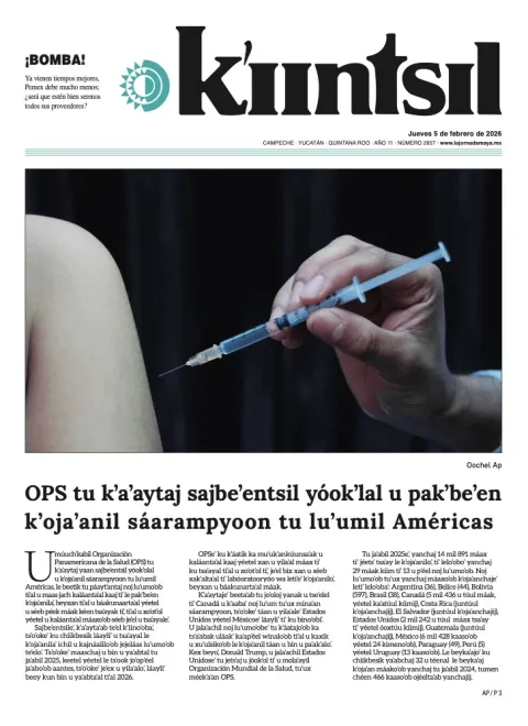 Portada de La Jornada - Kiintsil del jueves, 5 de febrero de 2026