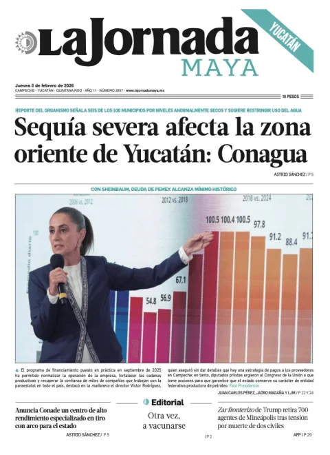 Portada de La Jornada Maya Yucatán del jueves, 5 de febrero de 2026