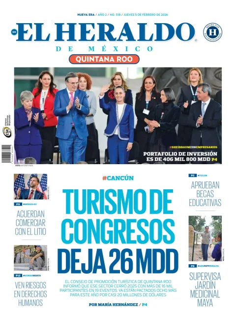 Portada de El Heraldo de Mexico - Quintana Roo