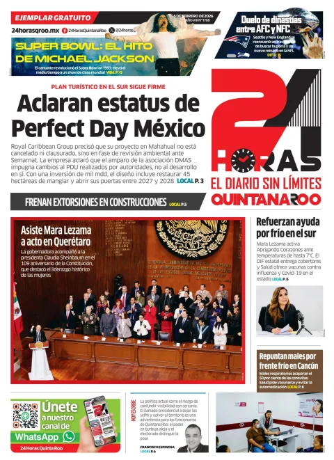 Portada de 24 Horas Quintana Roo