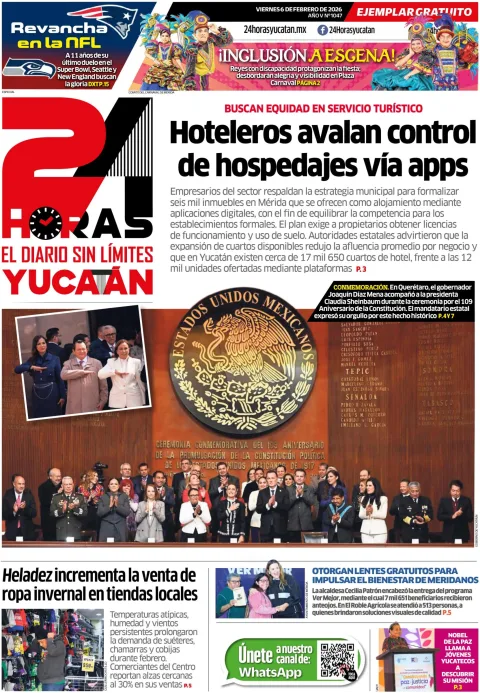 Portada de 24 Horas Yucatan