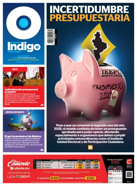 Portada de Reporte Indigo Monterrey del viernes, 6 de febrero de 2026