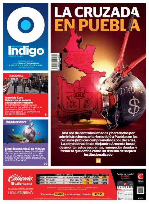 Portada de Reporte Indigo Guadalajara del viernes, 6 de febrero de 2026