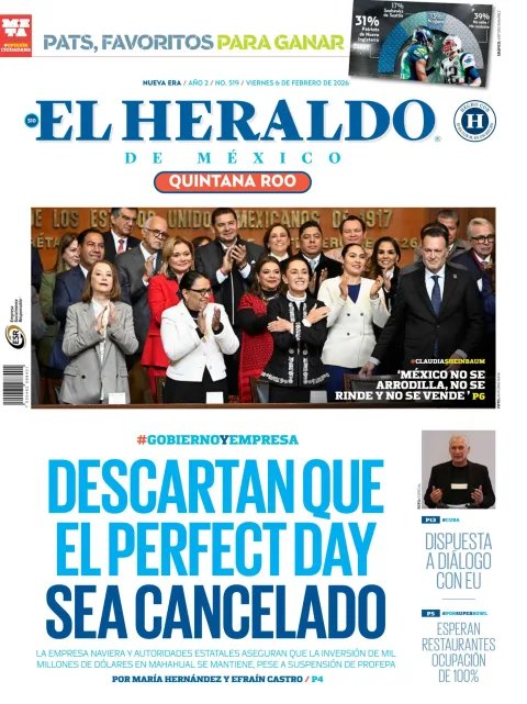 Portada de El Heraldo de Mexico - Quintana Roo