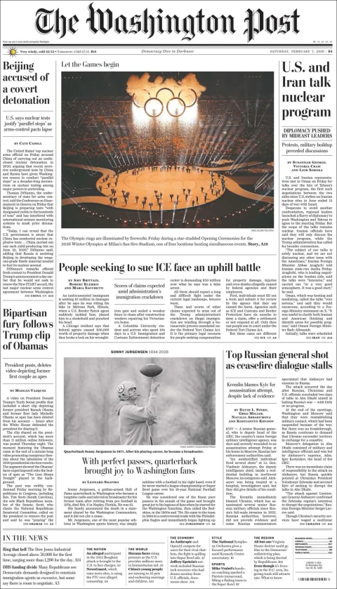 Portada de The Washington Post