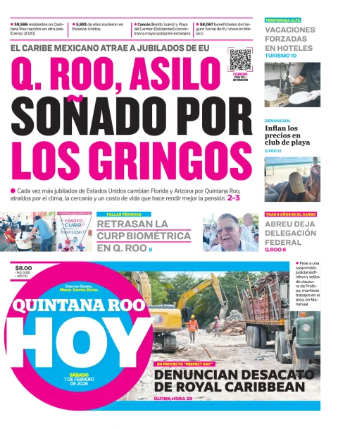 Portada de Quintana Roo Hoy (portada)