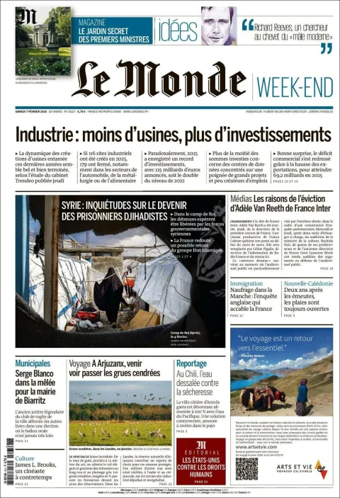 Portada de Le Monde