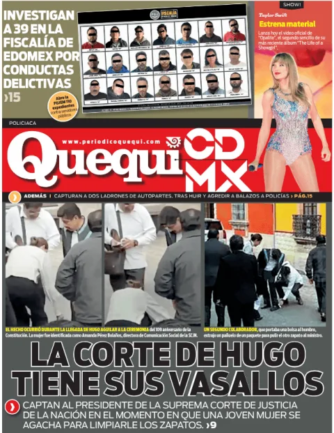 Portada de Quequi CDMX (contraportada) del sábado, 7 de febrero de 2026