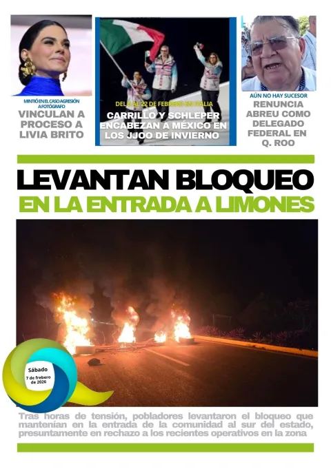 Portada de El Quintana Roo (contraportada) del 2026-02-07