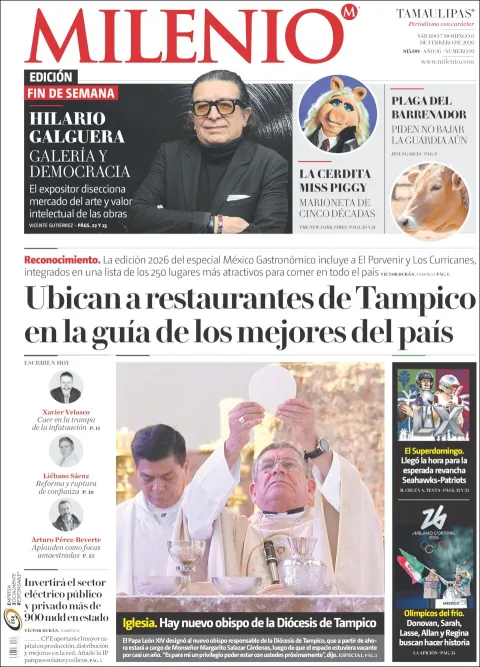 Portada de Milenio Tamaulipas del sábado, 7 de febrero de 2026
