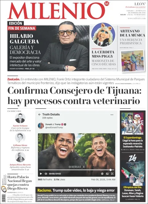 Portada de Milenio Leon del sábado, 7 de febrero de 2026
