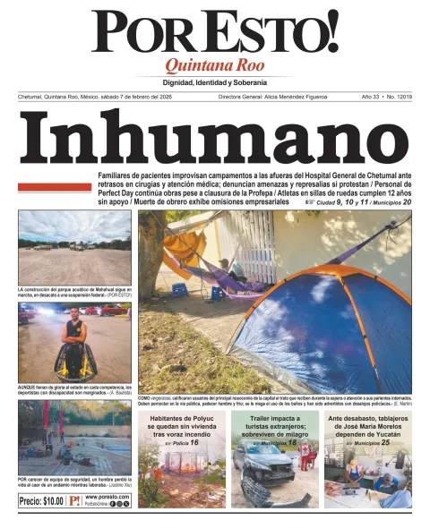 Portada de Por Esto (quintana Roo Chetumal)