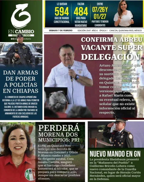 Portada de En Cambio - Quintana Roo (contraportada)
