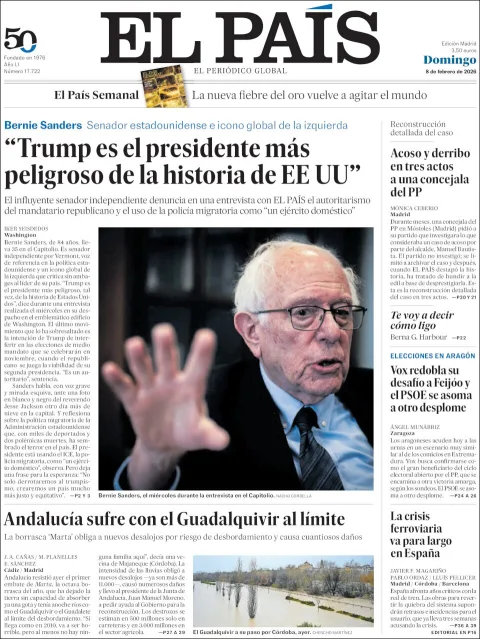 Portada de El Pais