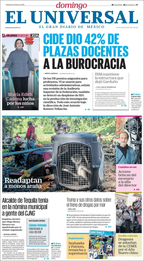 Portada de El Universal