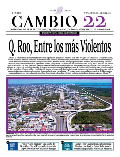 Portada de Diario Cambio 22 (portada)