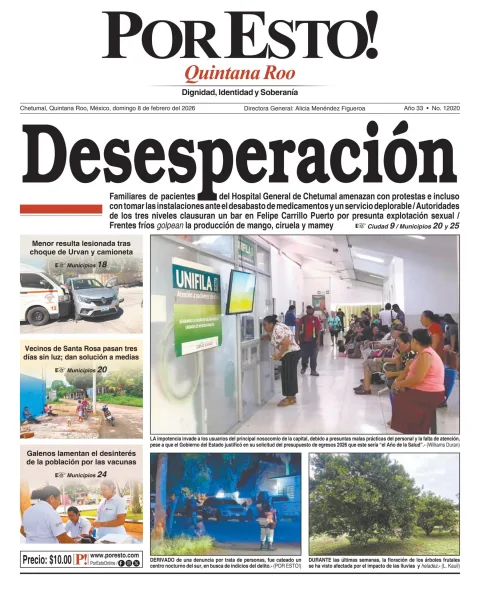 Portada de Por Esto (quintana Roo Chetumal)