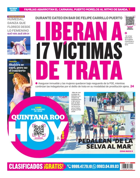 Portada de Quintana Roo Hoy (contraportada)