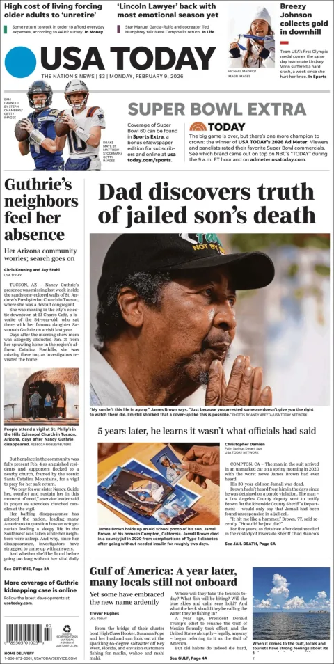 Portada de Usa Today
