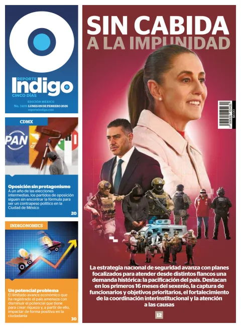 Portada de Reporte Indigo Nacional del lunes, 9 de febrero de 2026