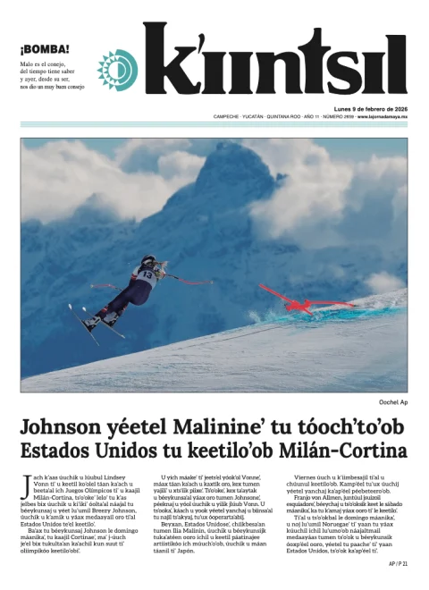 Portada de La Jornada - Kiintsil del lunes, 9 de febrero de 2026