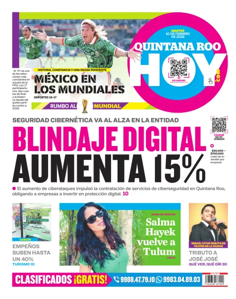 Portada de Quintana Roo Hoy (contraportada)