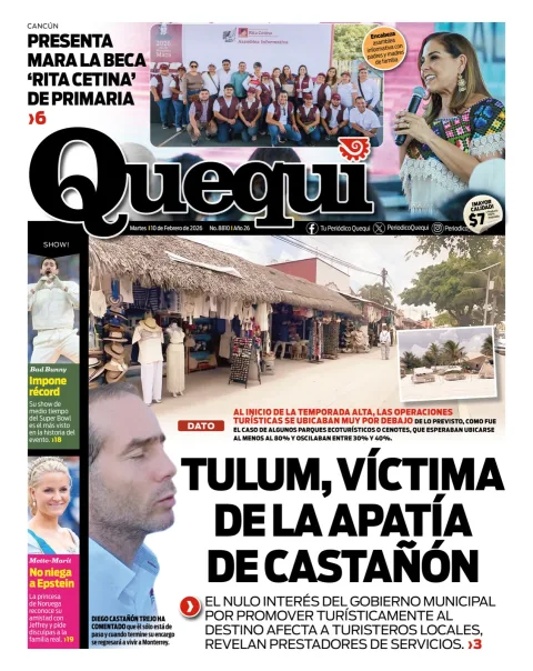 Portada de Quequi del martes, 10 de febrero de 2026