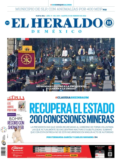 Portada de El Heraldo de Mexico