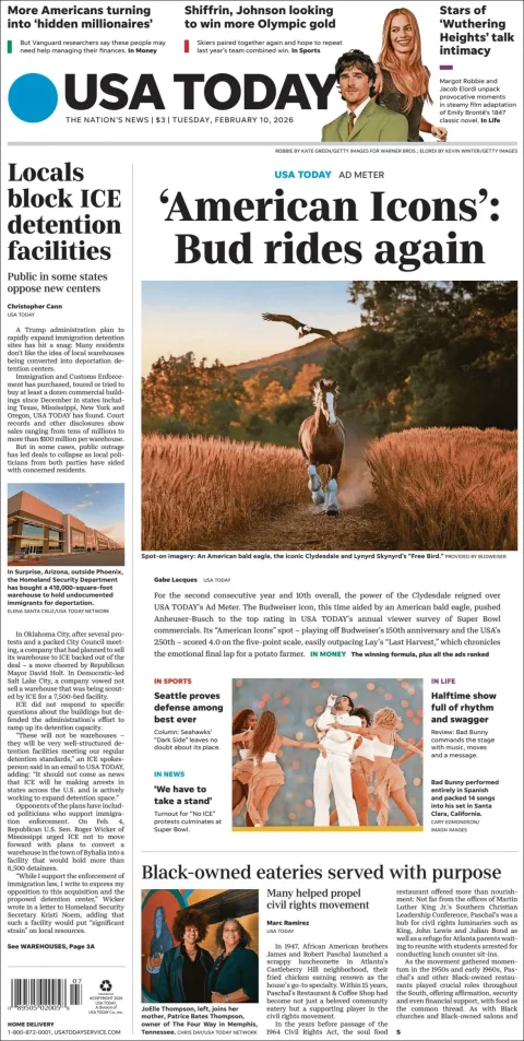 Portada de Usa Today