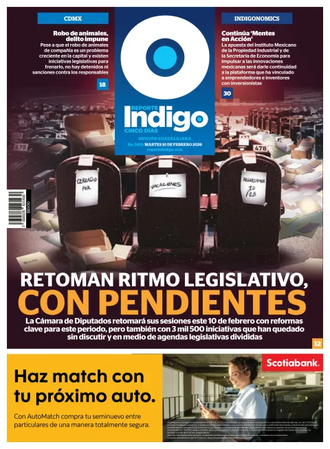 Portada de Reporte Indigo Guadalajara del martes, 10 de febrero de 2026