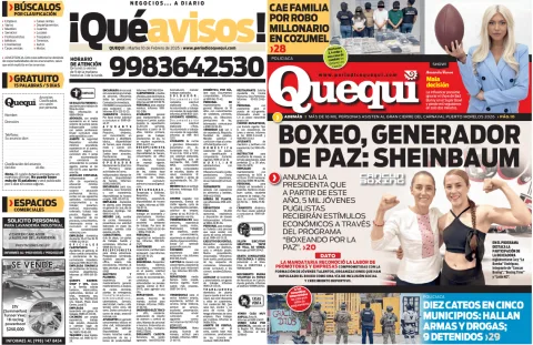 Portada de Quequi (contraportada) del martes, 10 de febrero de 2026