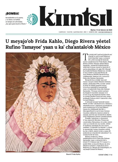 Portada de La Jornada - Kiintsil del martes, 10 de febrero de 2026