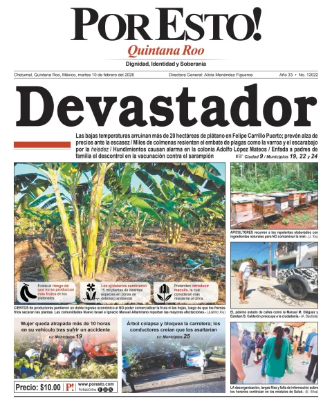 Portada de Por Esto (quintana Roo Chetumal)