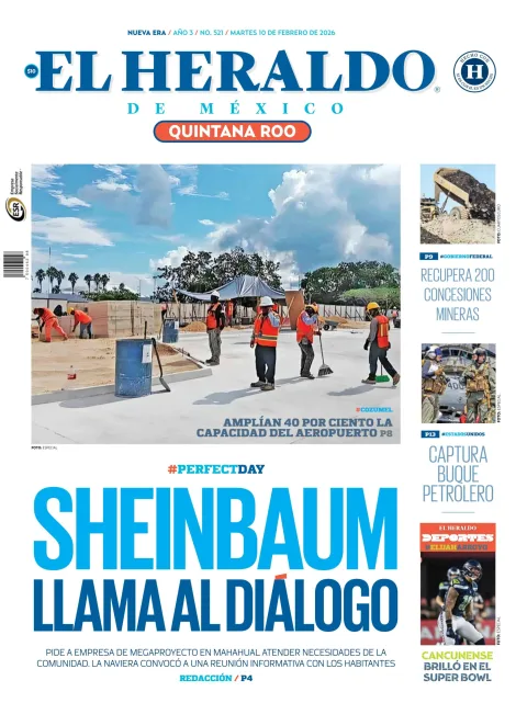 Portada de El Heraldo de Mexico - Quintana Roo