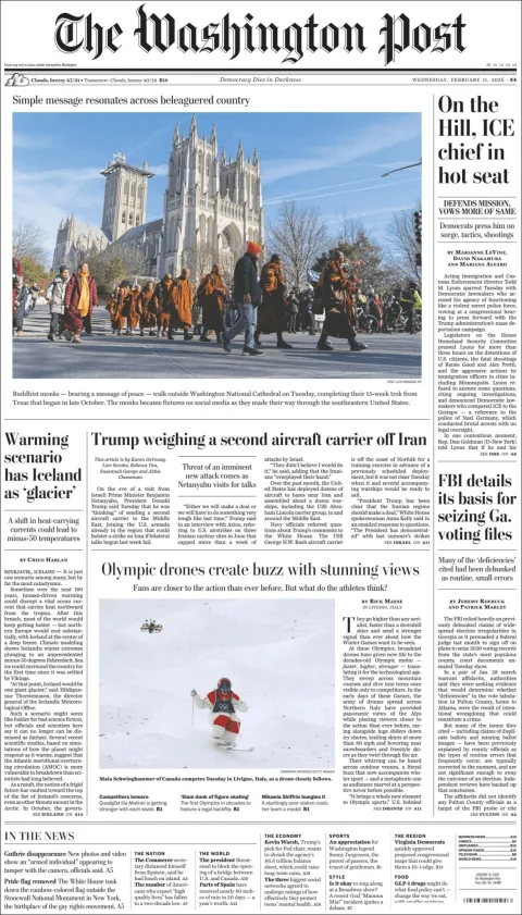 Portada de The Washington Post