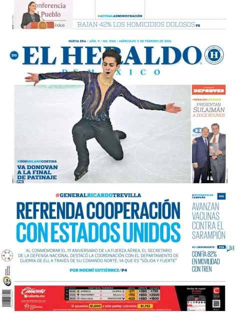 Portada de El Heraldo de Mexico