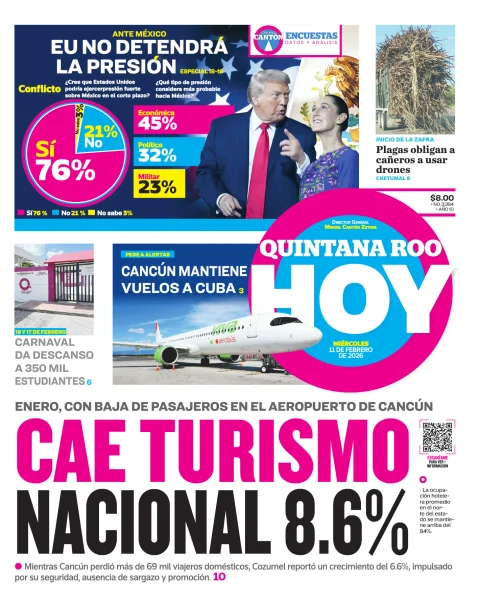 Portada de Quintana Roo Hoy (portada)