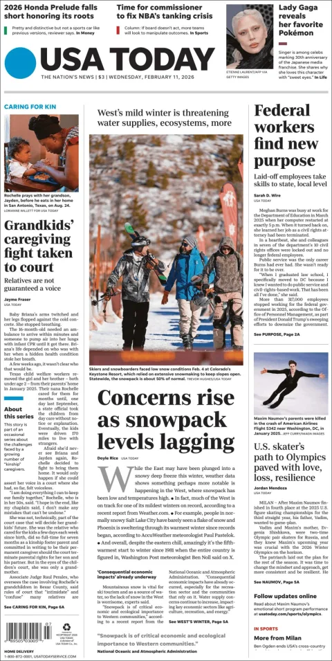 Portada de Usa Today
