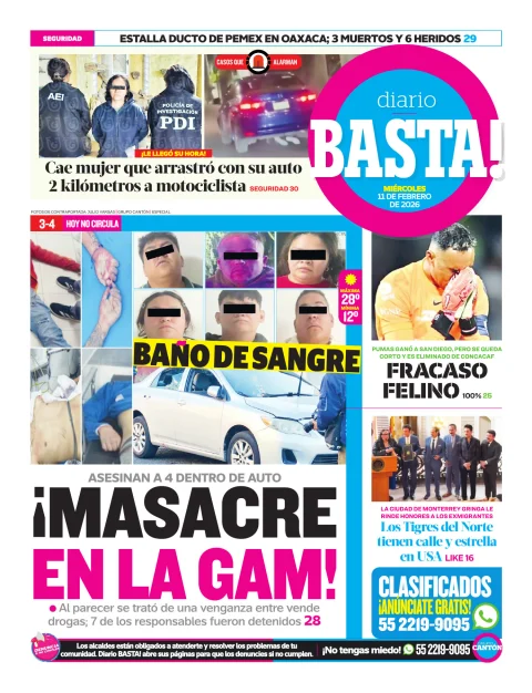Portada de Basta! (contraportada)