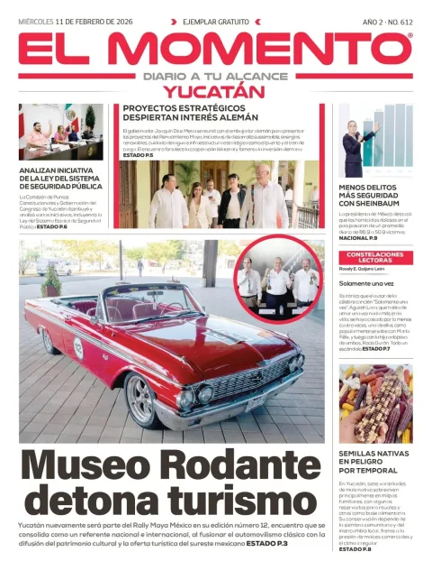 Portada de El Momento Yucatan del miércoles, 11 de febrero de 2026