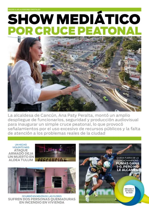 Portada de El Quintana Roo (contraportada) del 2026-02-11
