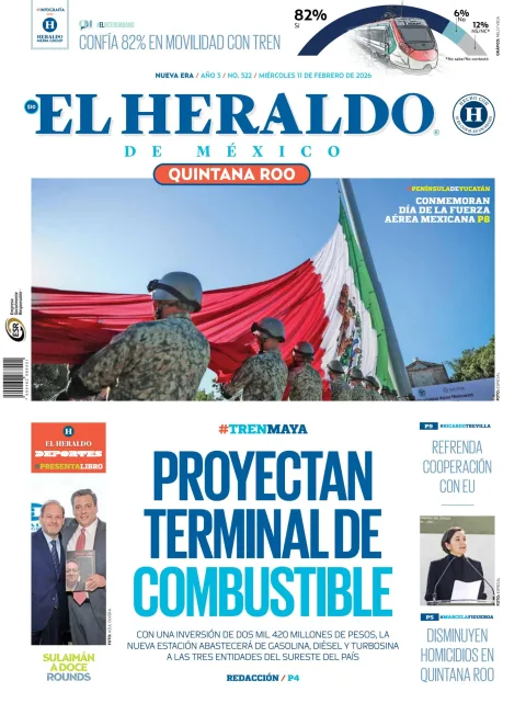 Portada de El Heraldo de Mexico - Quintana Roo