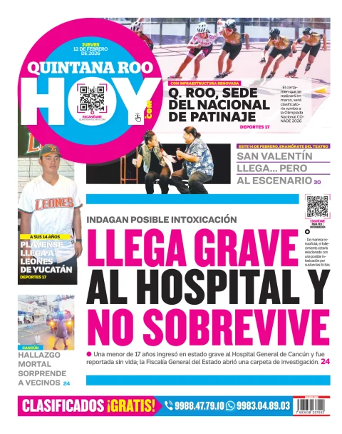 Portada de Quintana Roo Hoy (contraportada)