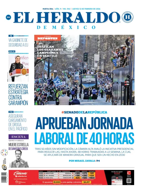 Portada de El Heraldo de Mexico