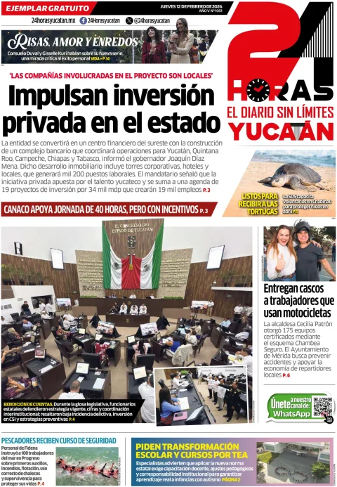 Portada de 24 Horas Yucatan