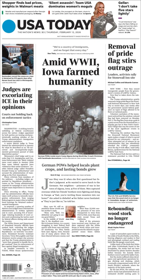 Portada de Usa Today